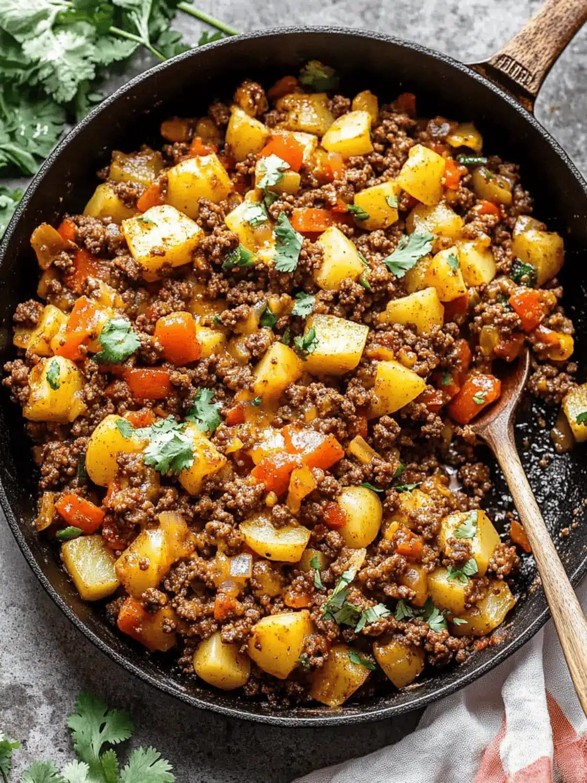 Mexican Ground Beef and Potato Skillet