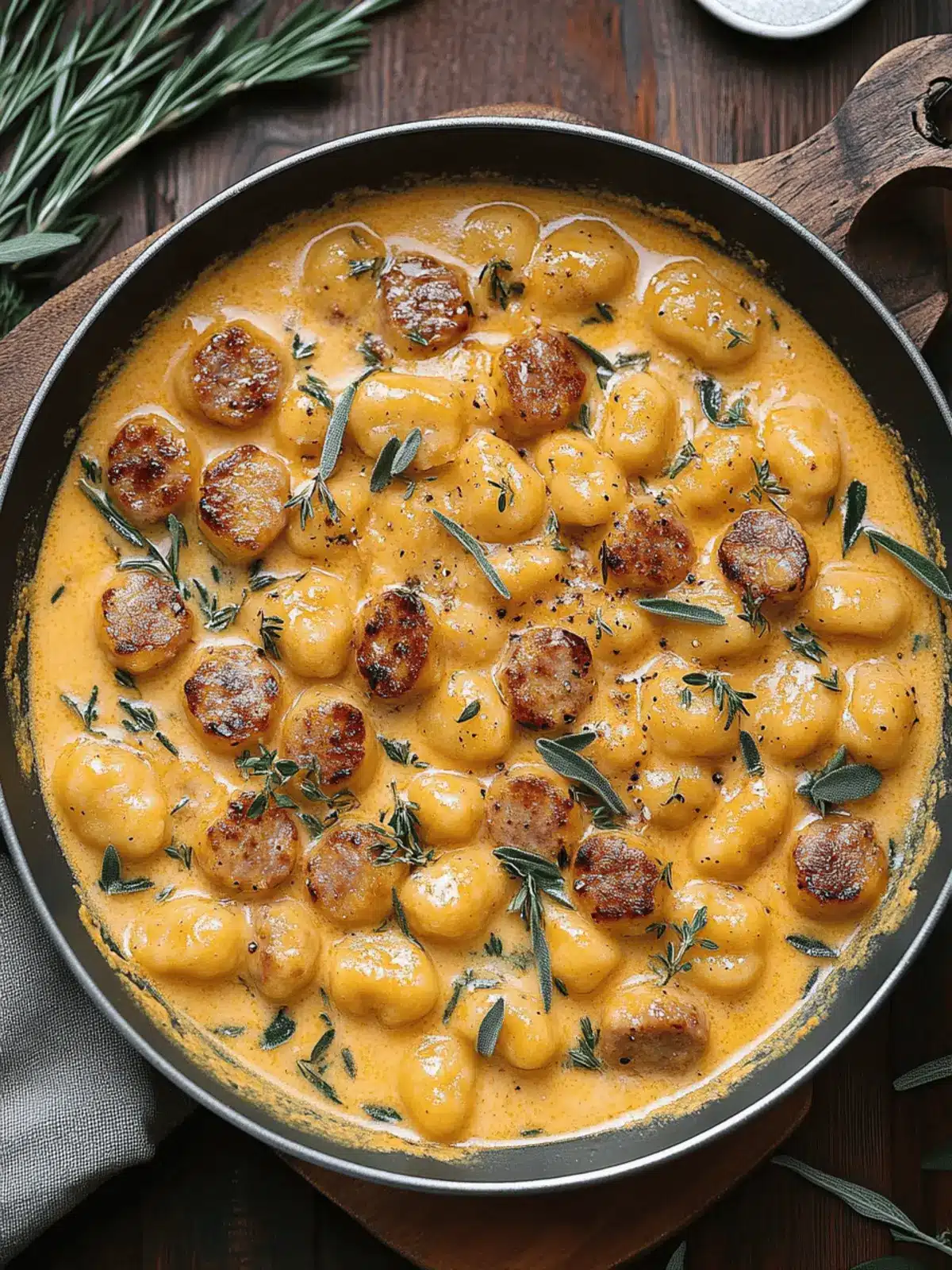 Creamy Butternut Squash Gnocchi with Sausage: Your Cozy Fall Feast 2 Creamy Butternut Squash Gnocchi with Sausage, Thyme, and Sage