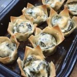 SPINACH AND ARTICHOKE WONTON CUPS