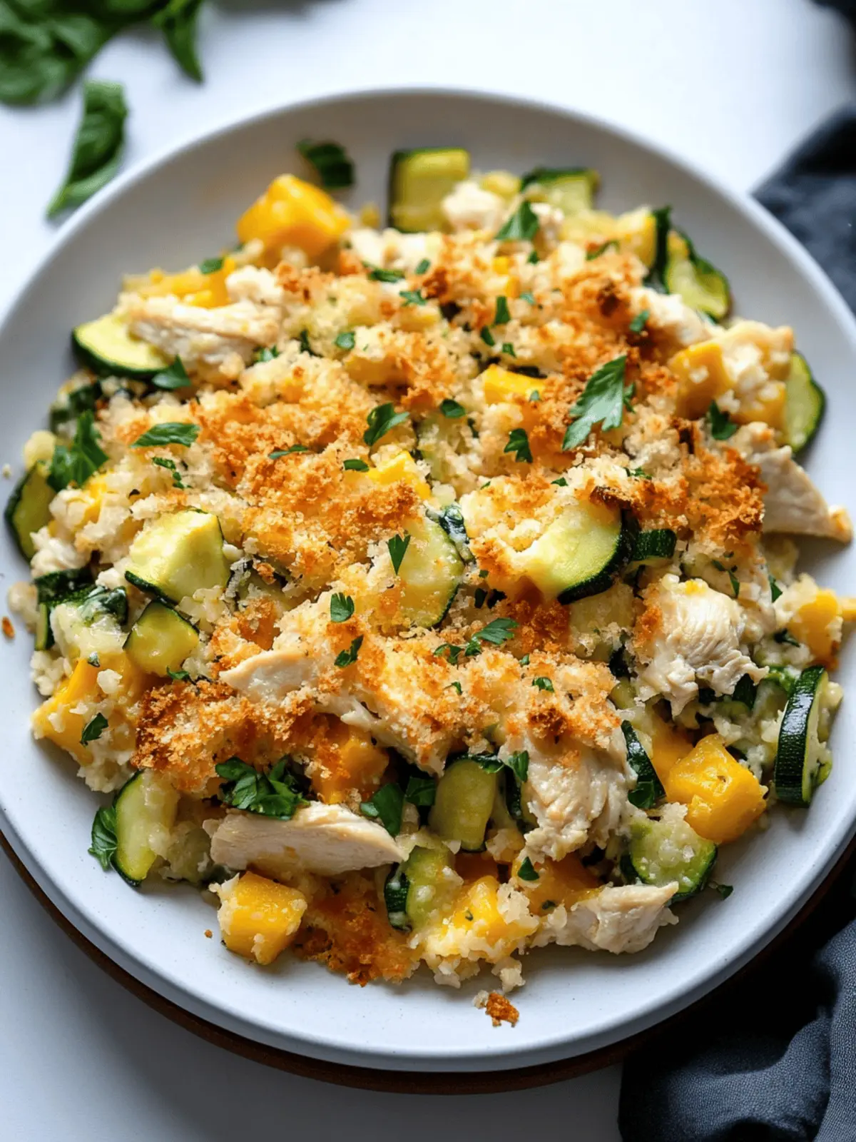 Rotisserie Chicken Zucchini Casserole
