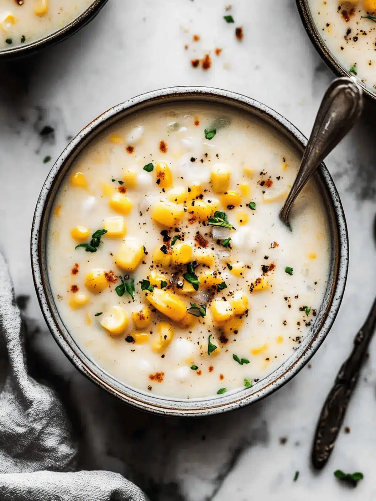 Delicious Sweetcorn Chowder with Smoky Bacon - Comfort Made Easy 4 Sweetcorn Chowder