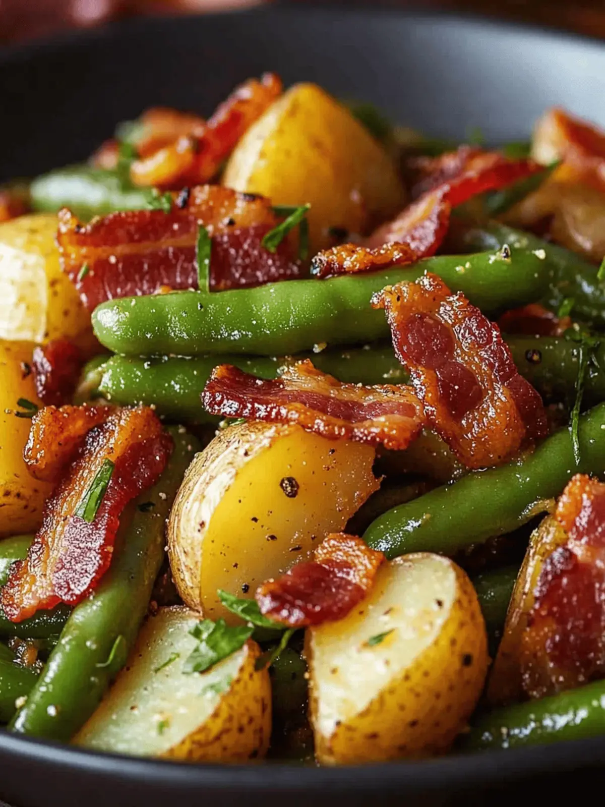 Savory Country Ranch Green Beans and Potatoes with Bacon Delight 2 Country Ranch Green Beans and Potatoes with Bacon