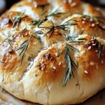 Easy Roasted Garlic Rosemary Artisan Bread