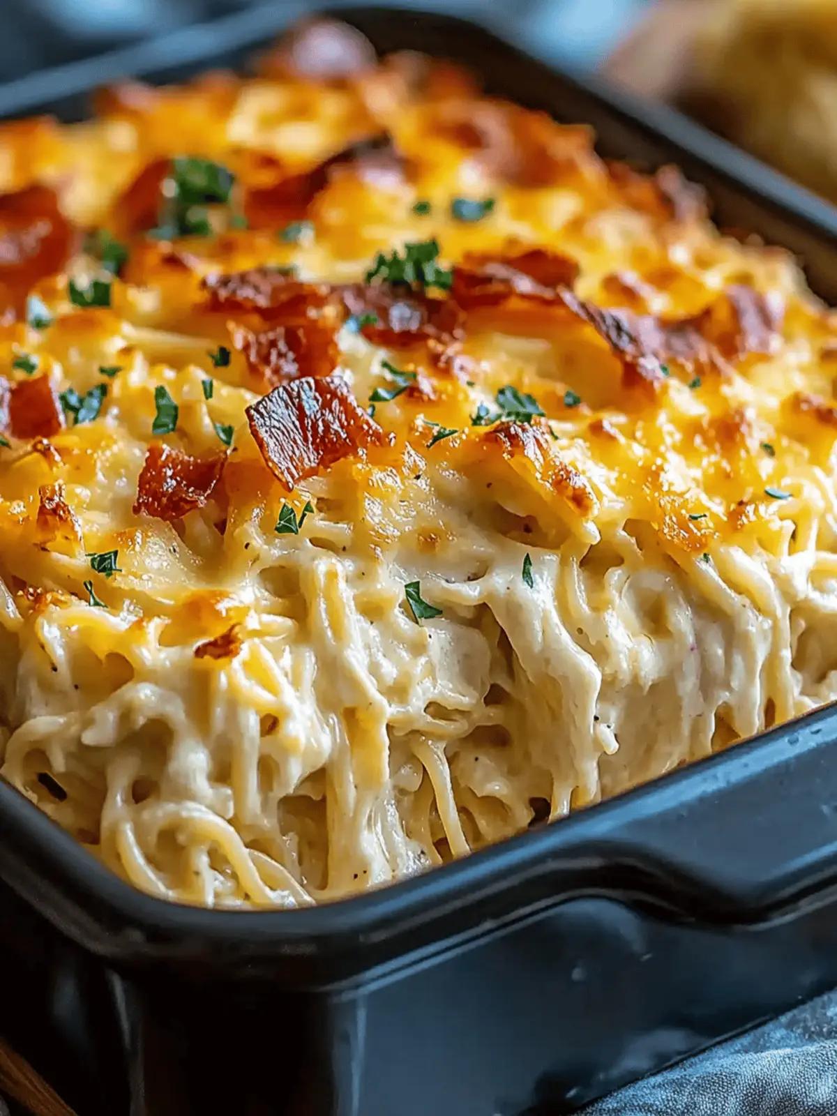 Creamy Southern Spaghetti Bake