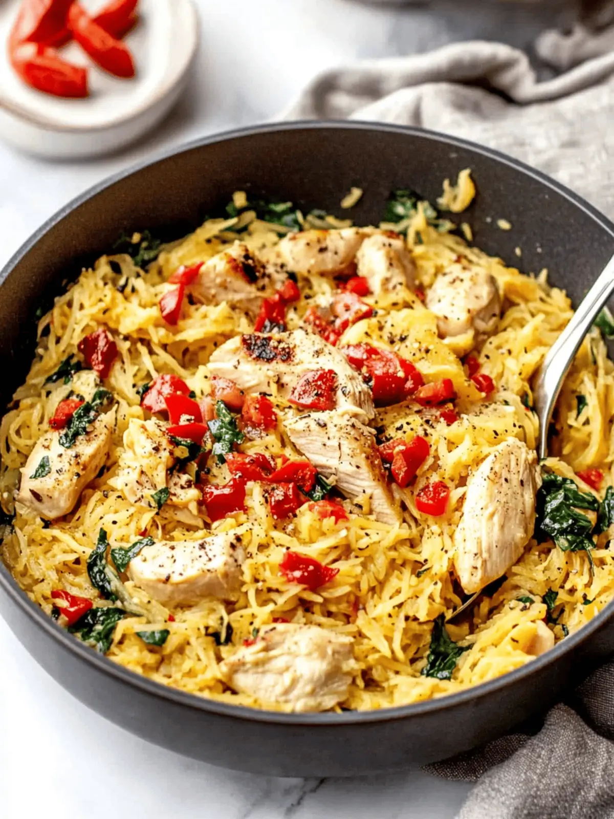 Tuscan Chicken and Spaghetti Squash