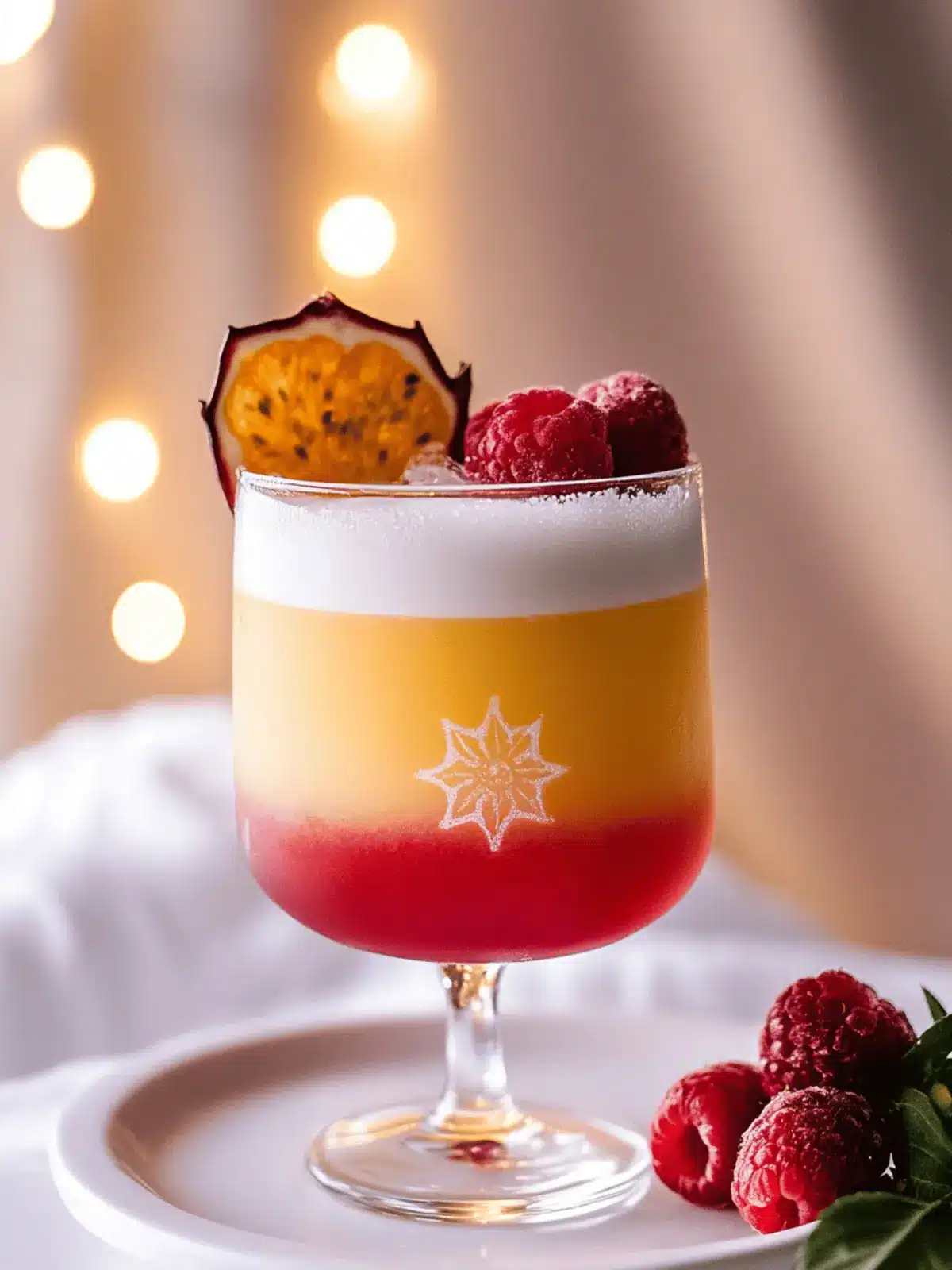 Raspberry Passionfruit Tequila Sour