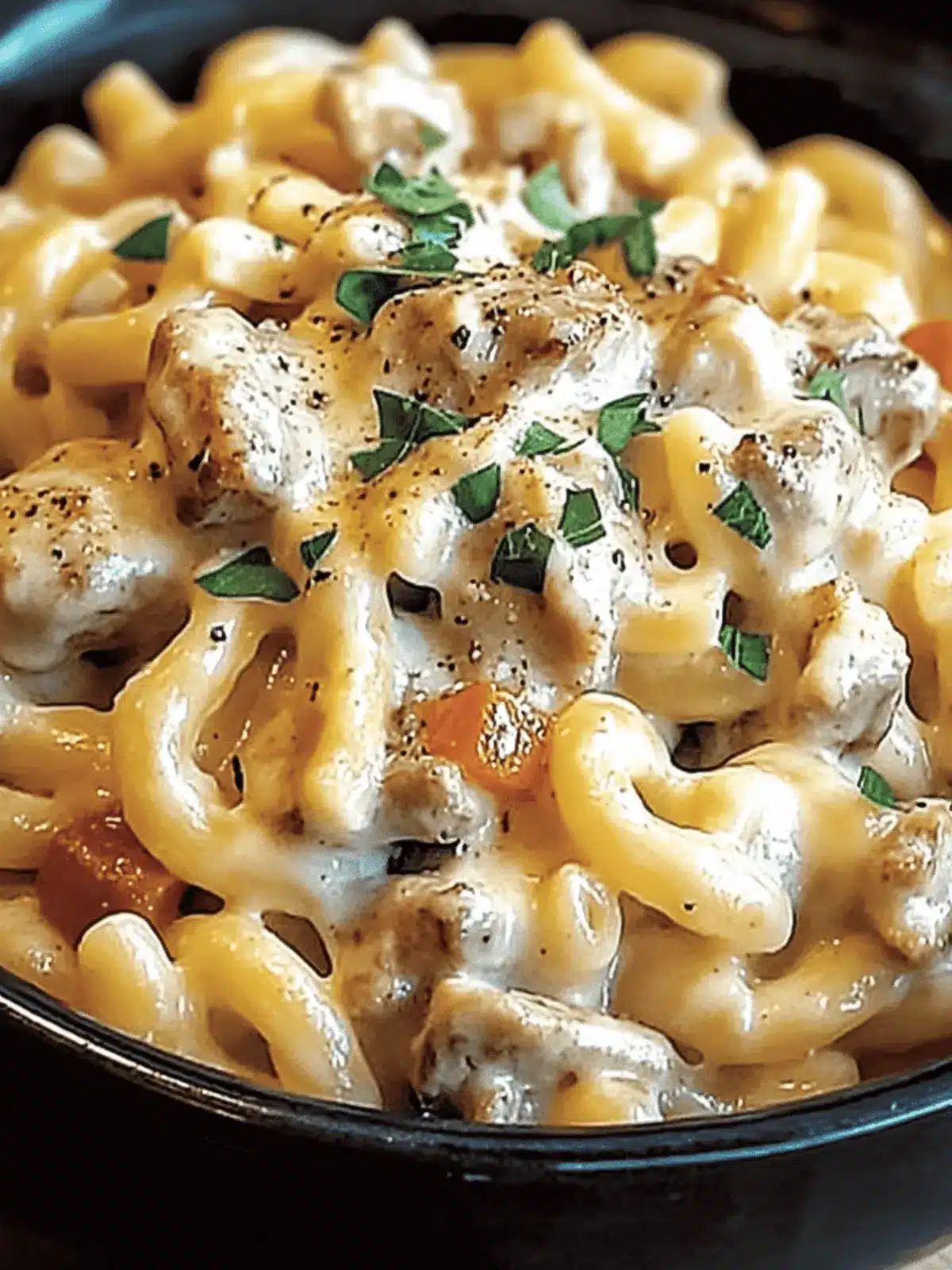Crockpot Garlic Parmesan Chicken Pasta
