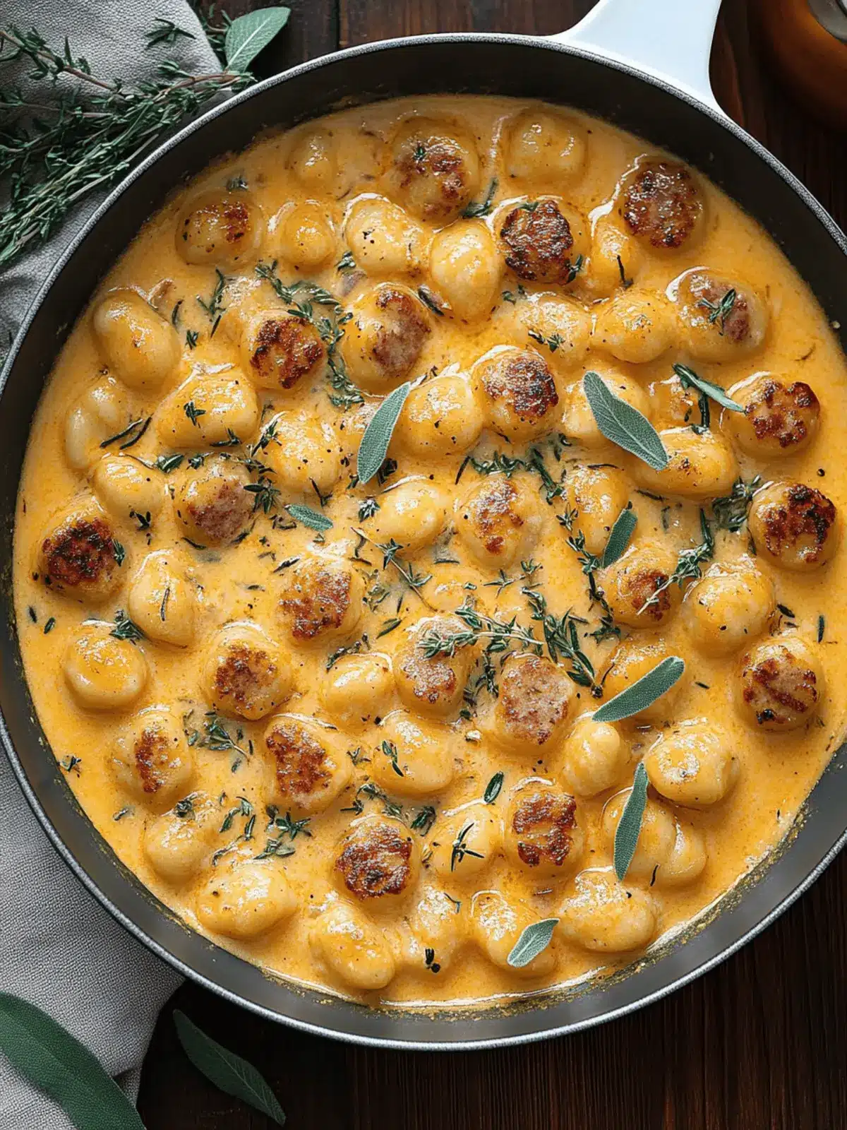 Creamy Butternut Squash Gnocchi with Sausage: Your Cozy Fall Feast 3 Creamy Butternut Squash Gnocchi with Sausage, Thyme, and Sage