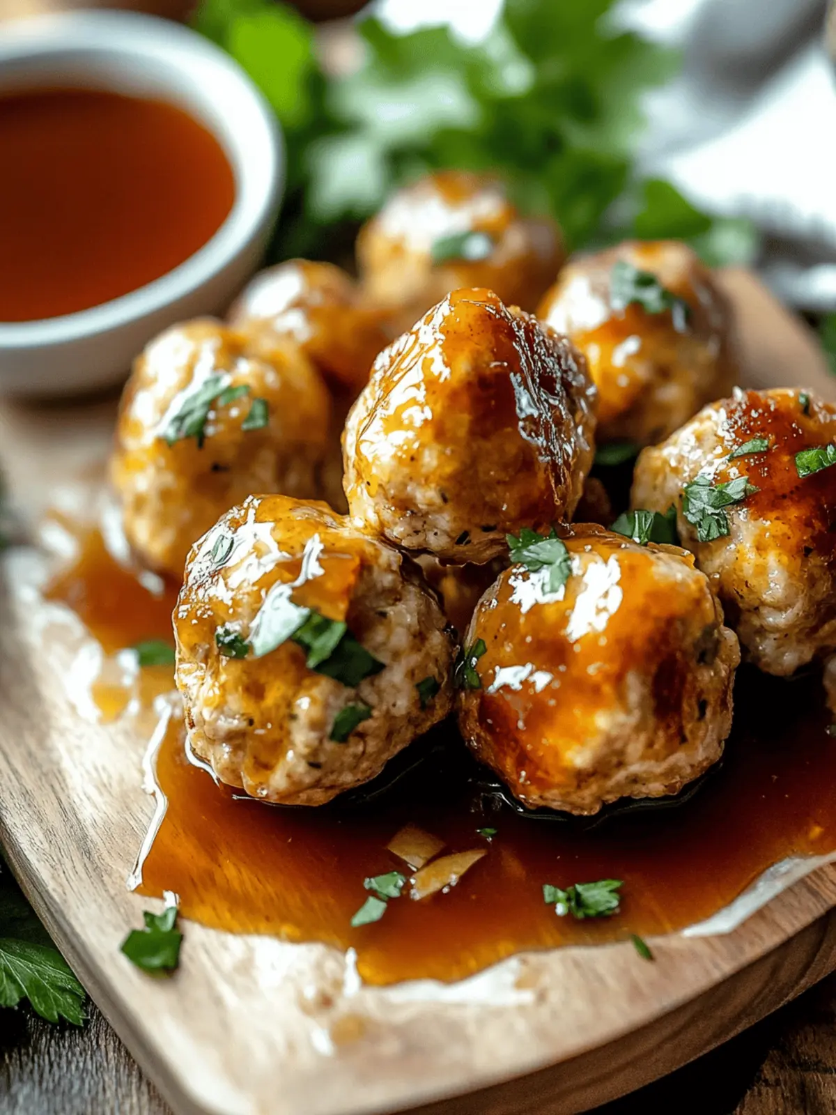Apple Cider Turkey Meatballs