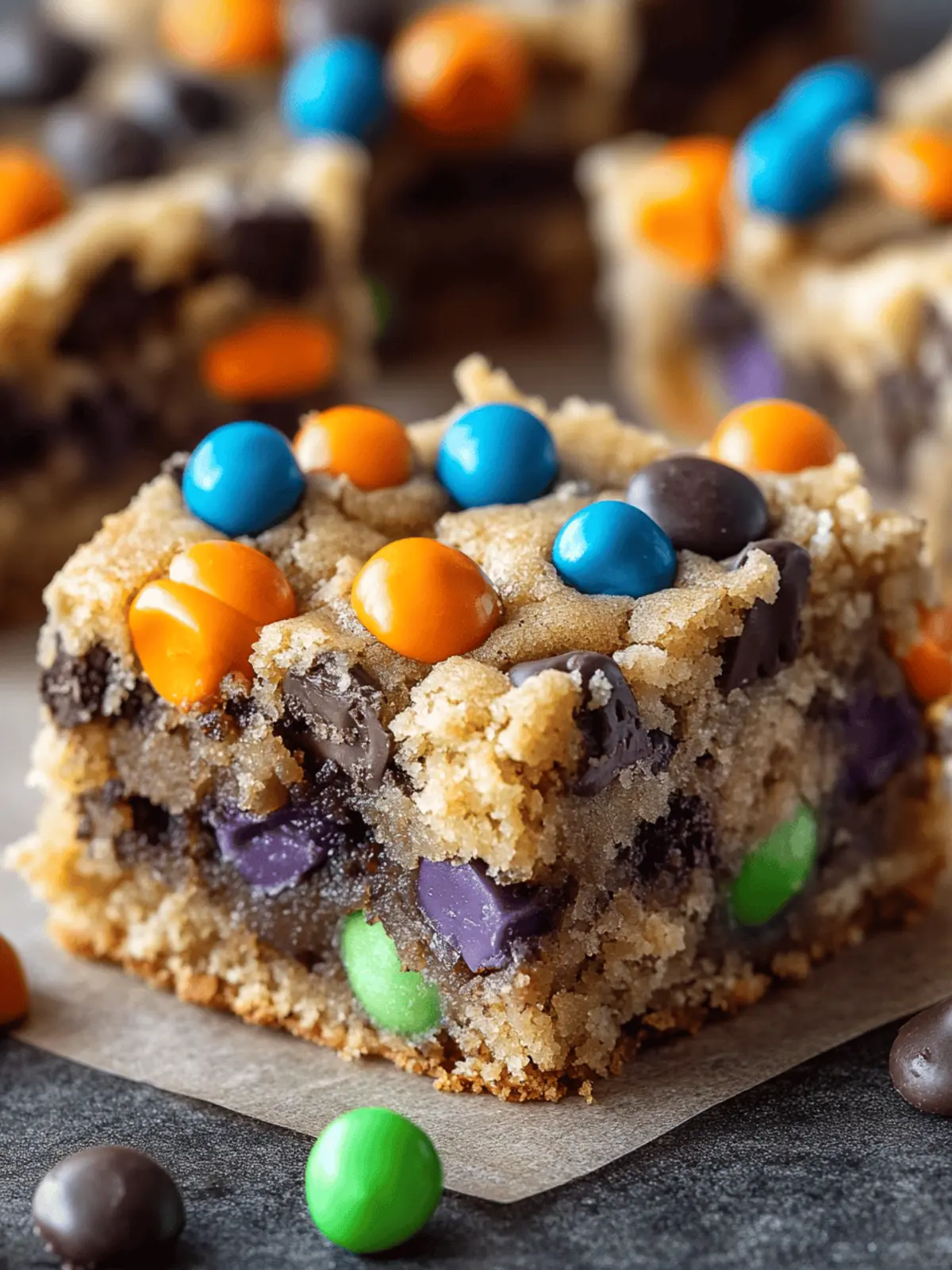Monster Mash Cookie Bars