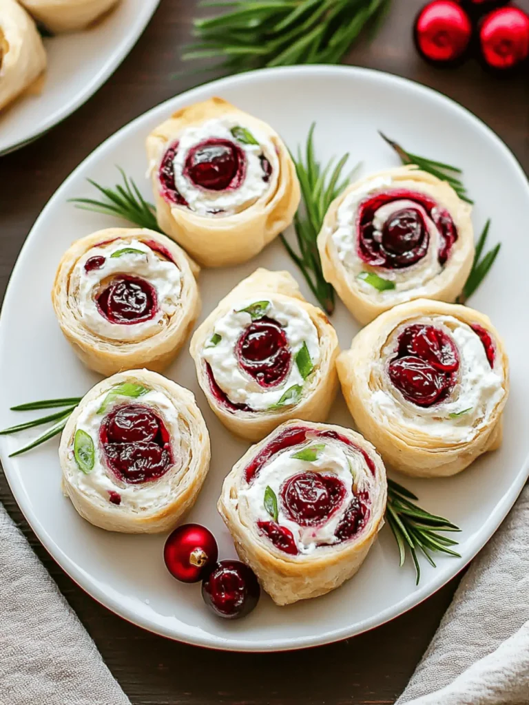 Savory Christmas Cranberry Roll Ups