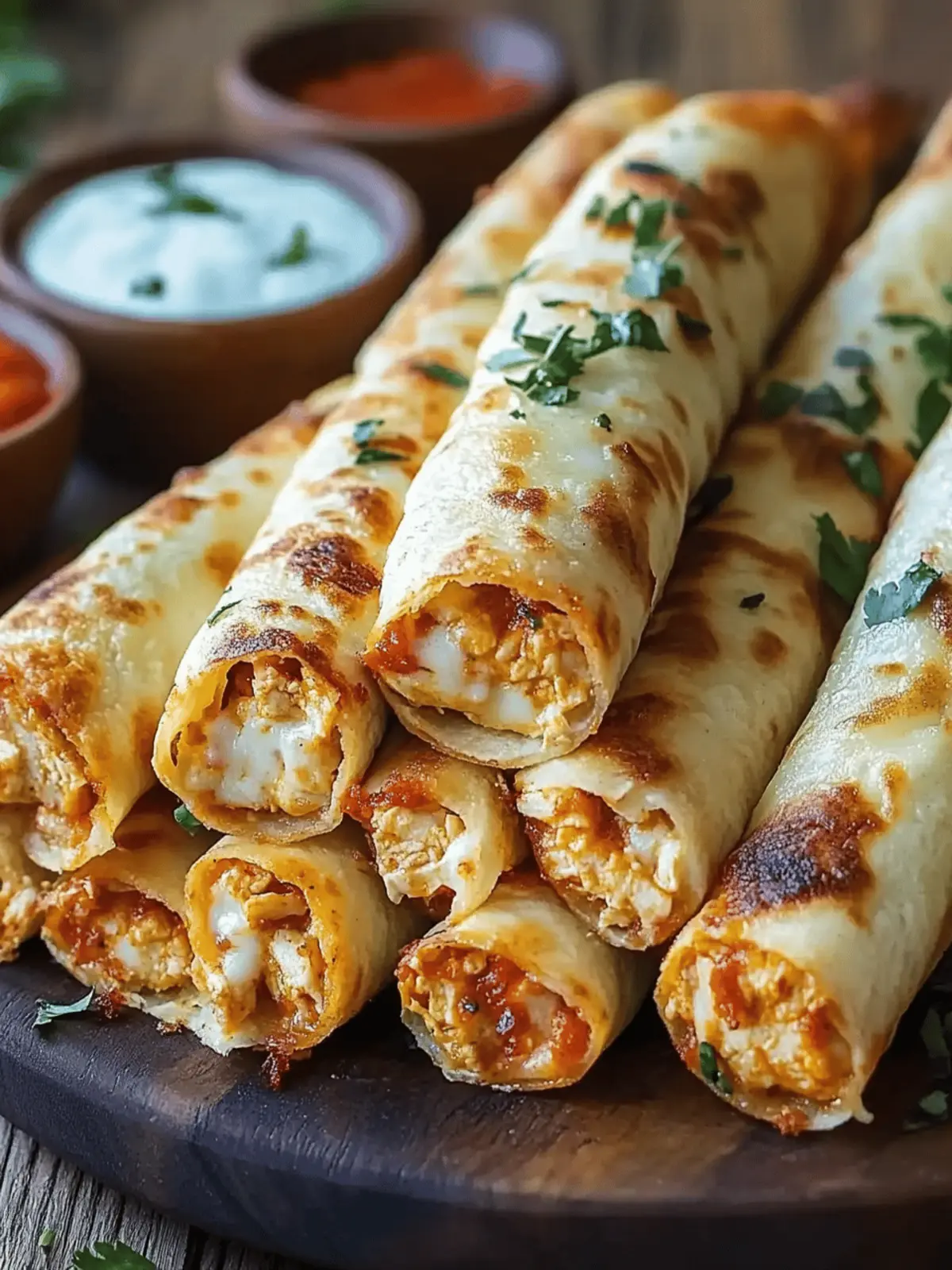 Baked Cheesy Chicken Taquitos