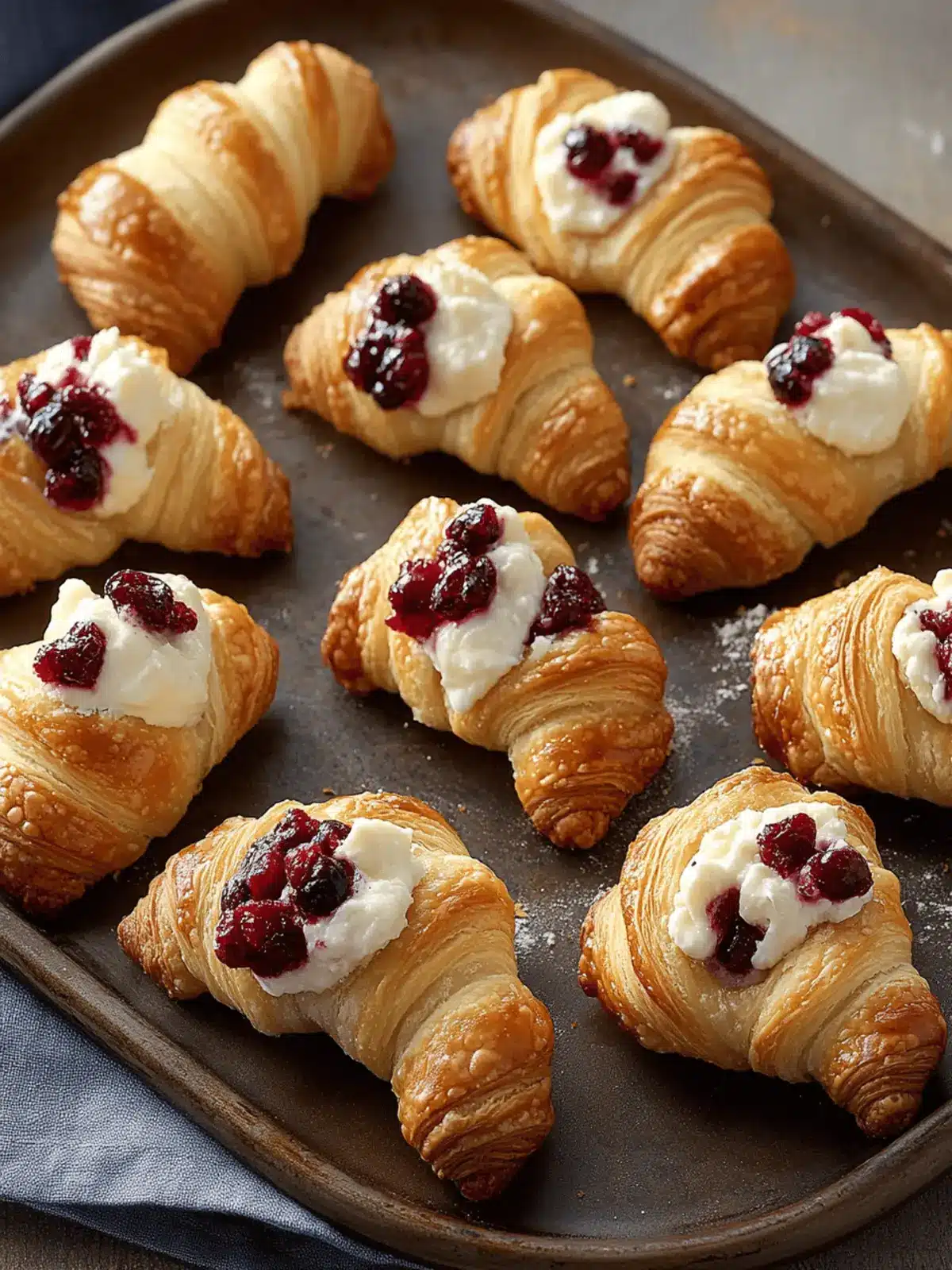 Cranberry Cream Cheese Crescent Bites