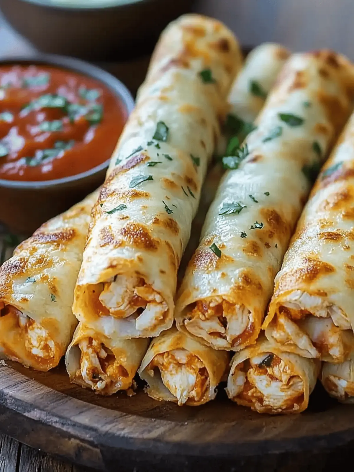 Baked Cheesy Chicken Taquitos