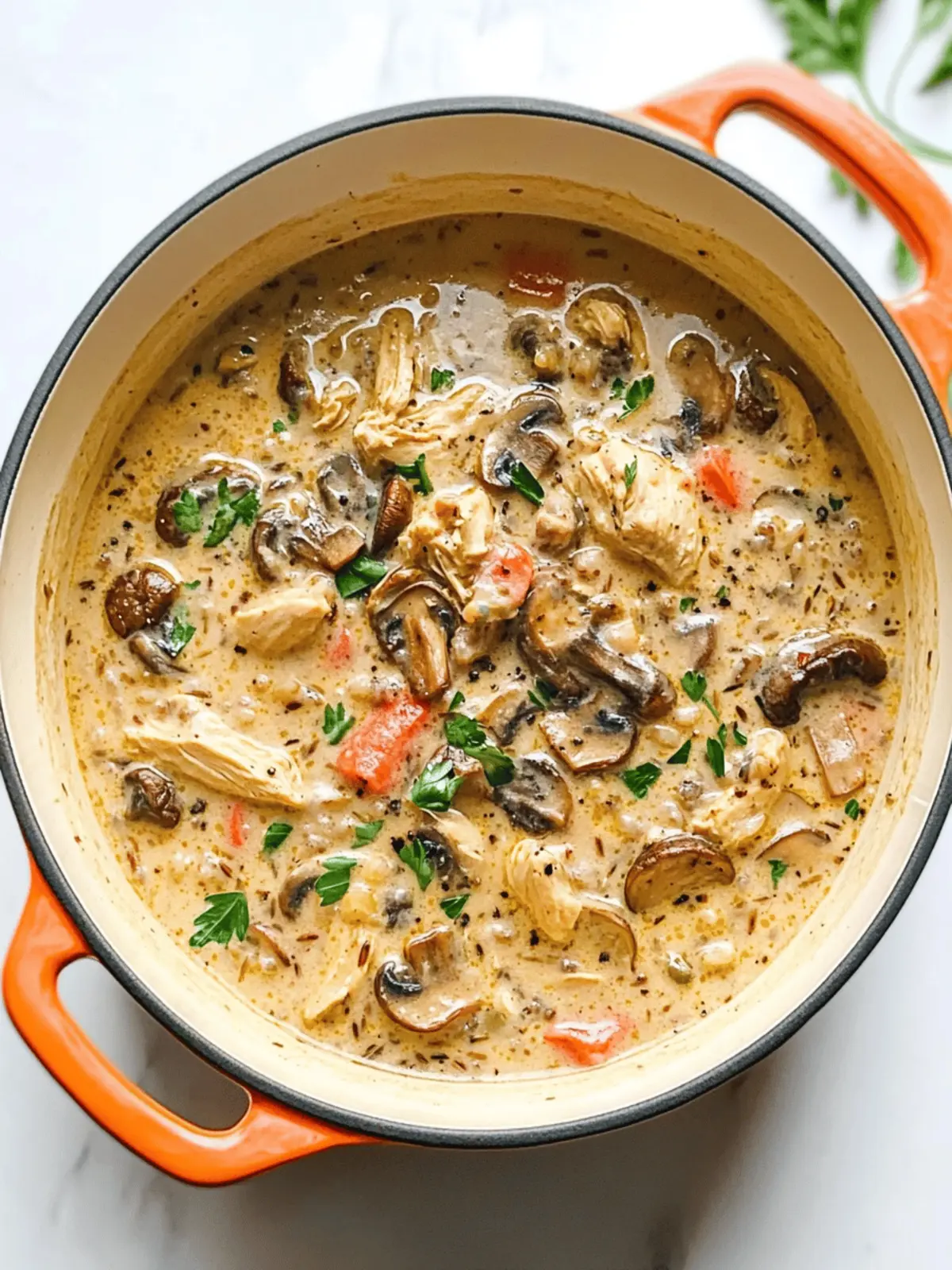 Cozy Chicken, Mushroom & Wild Rice Soup for Chilly Nights 2 Chicken, Mushroom & Wild Rice Soup