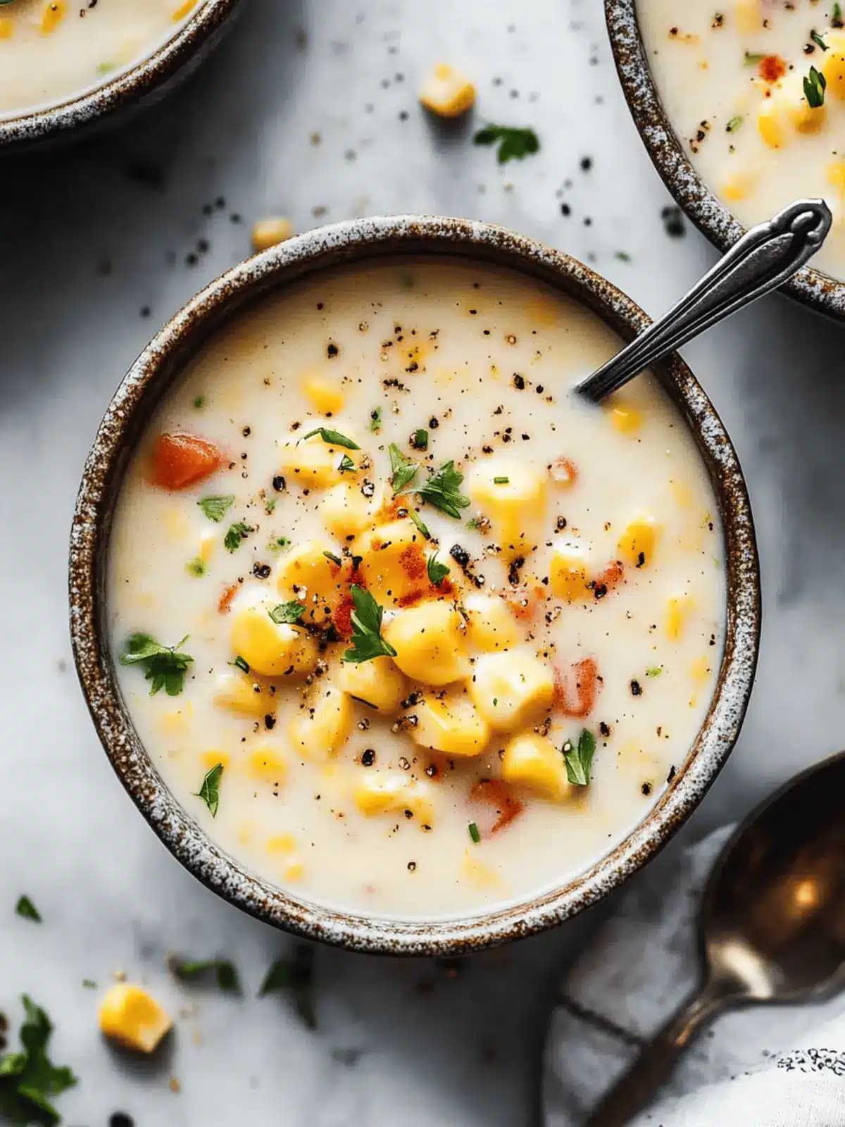 Delicious Sweetcorn Chowder with Smoky Bacon - Comfort Made Easy 2 Sweetcorn Chowder