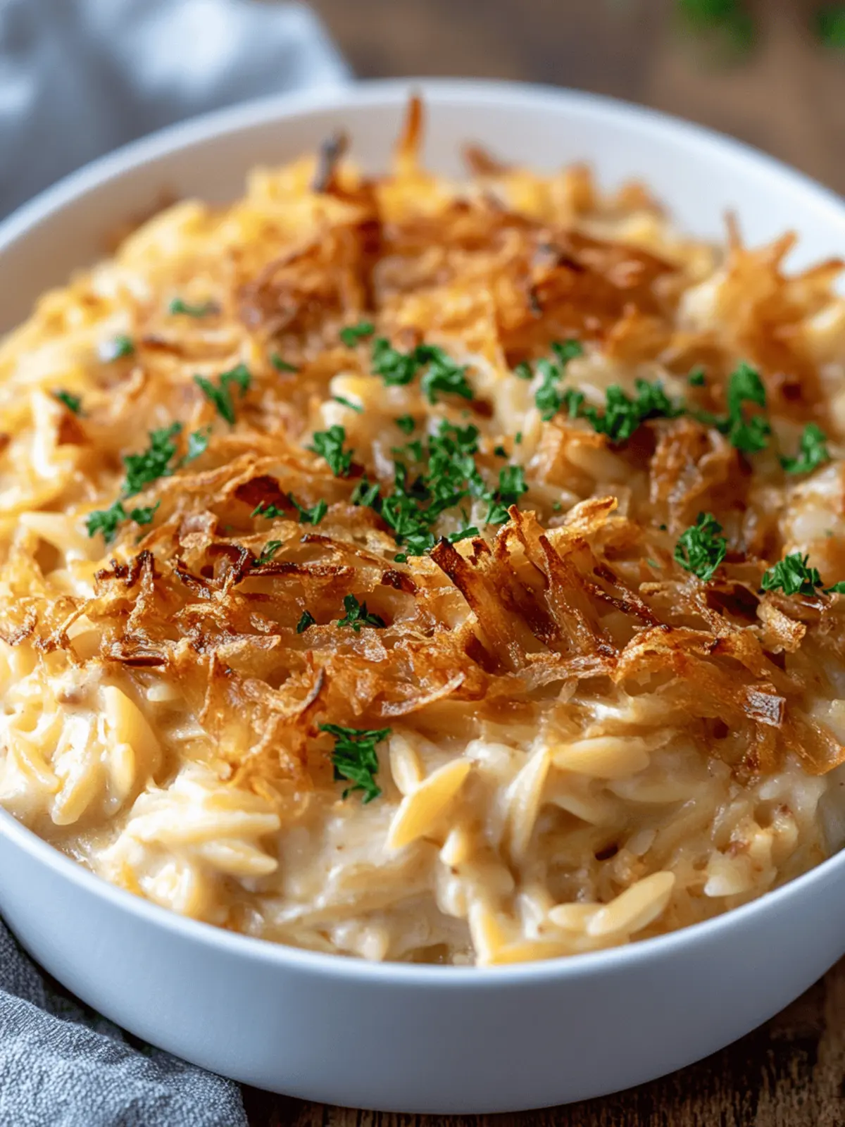 French Onion Chicken Orzo Casserole Comfort in Every Bite 4 French Onion Chicken Orzo Casserole