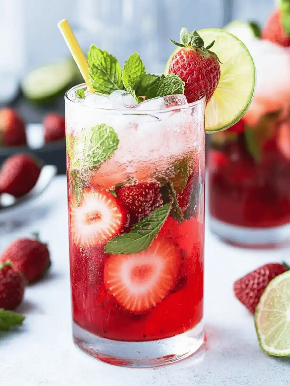 Delicious Strawberry Mojito Recipe with Fresh Strawberries! 3 Strawberry Mojito Recipe with Fresh Strawberries!