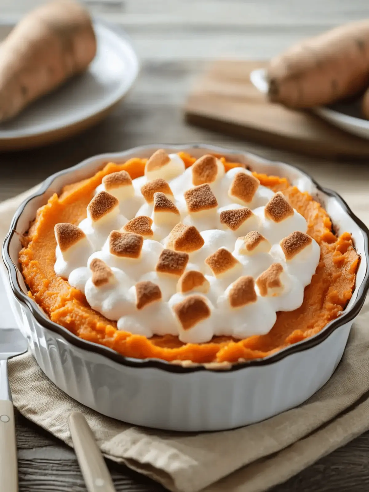 Healthier Sweet Potato Casserole With Marshmallows