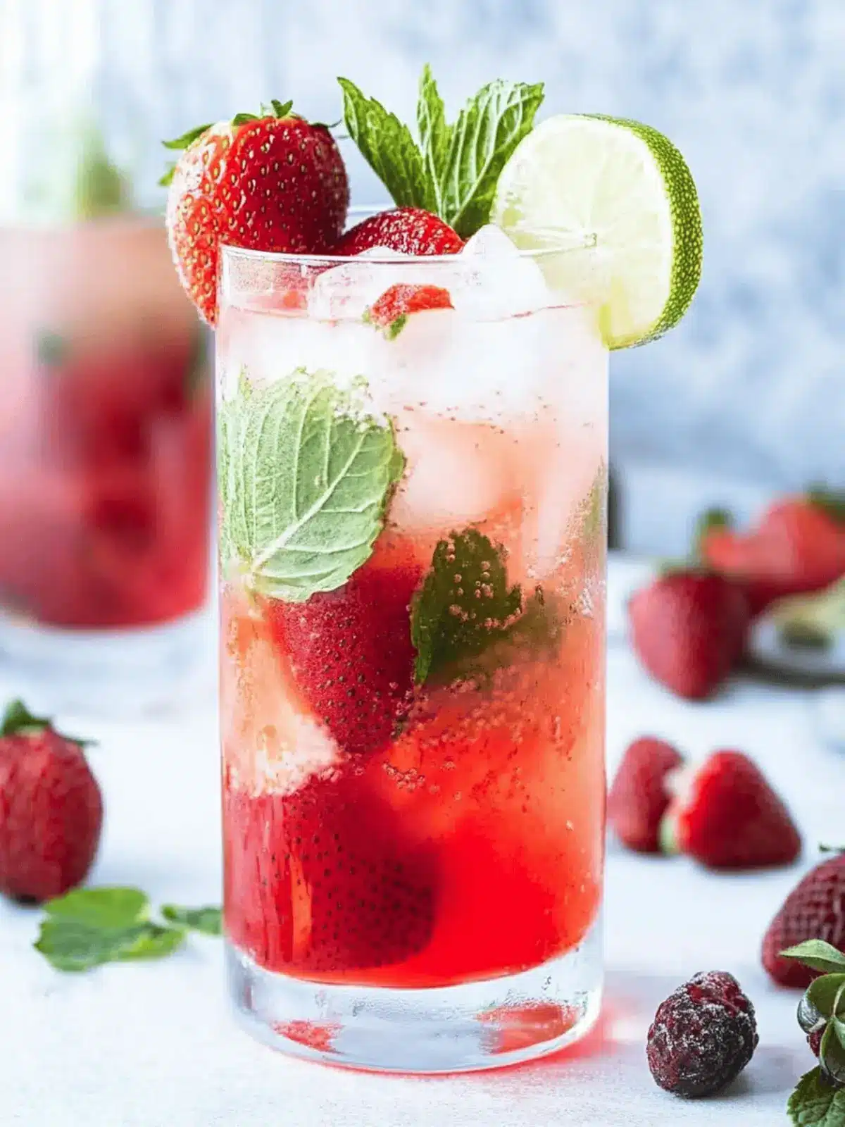 Delicious Strawberry Mojito Recipe with Fresh Strawberries! 2 Strawberry Mojito Recipe with Fresh Strawberries!