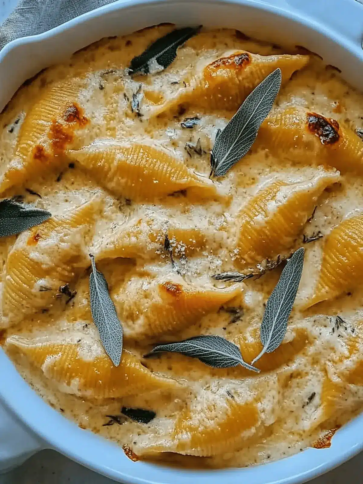 Pumpkin & Gouda Stuffed Shells with Brown Butter Alfredo Magic 4 Pumpkin & Gouda Stuffed Shells With Brown Butter & Sage Alfredo Sauce