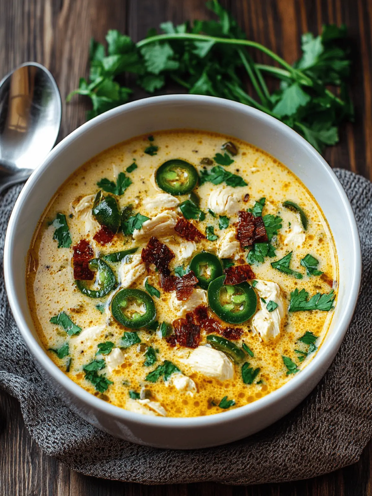 Creamy Spicy Jalapeño Popper Chicken Soup for Ultimate Comfort 5 Spicy Jalapeño Popper Chicken Soup
