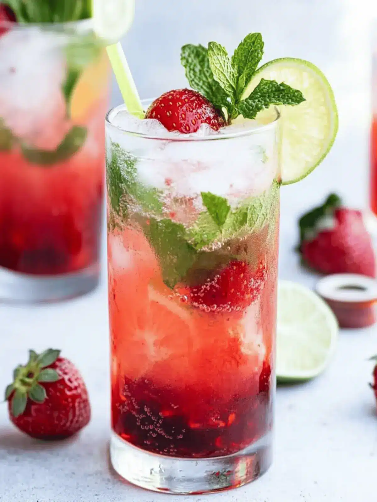 Delicious Strawberry Mojito Recipe with Fresh Strawberries! 4 Strawberry Mojito Recipe with Fresh Strawberries!