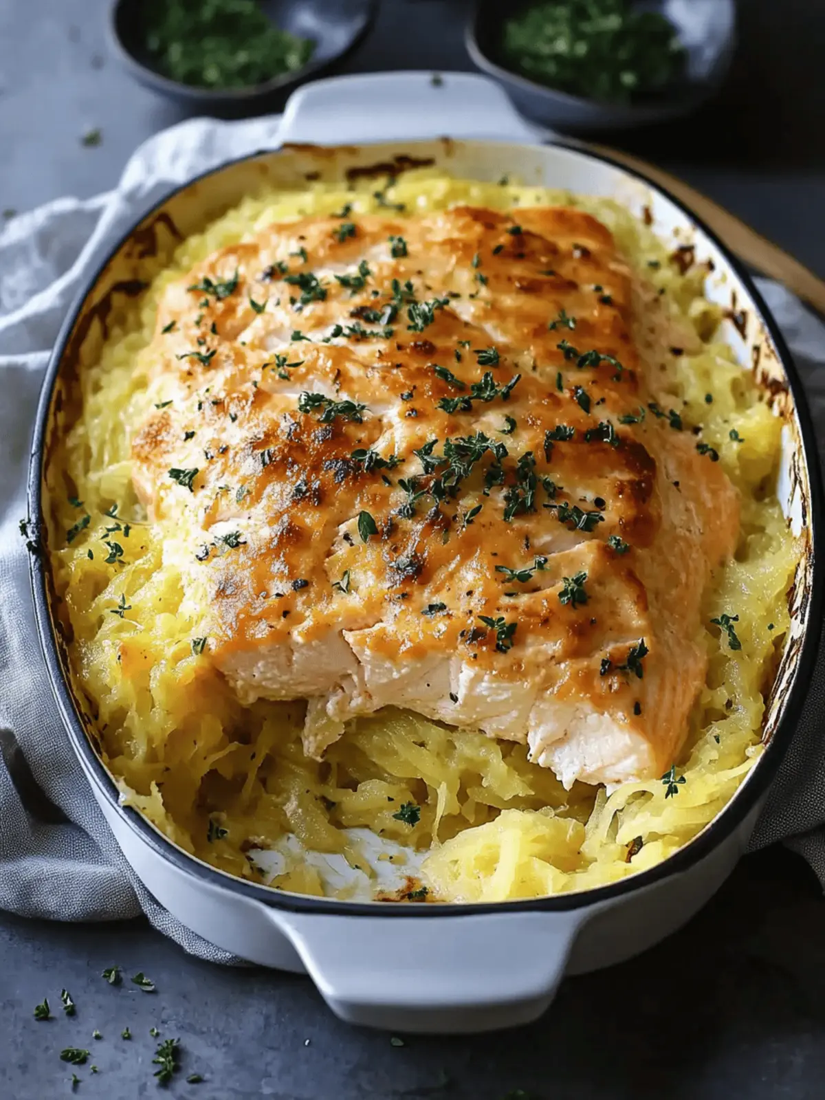 Creamy Salmon Spaghetti Squash Bake You'll Love Every Bite 3 Salmon Spaghetti Squash Bake