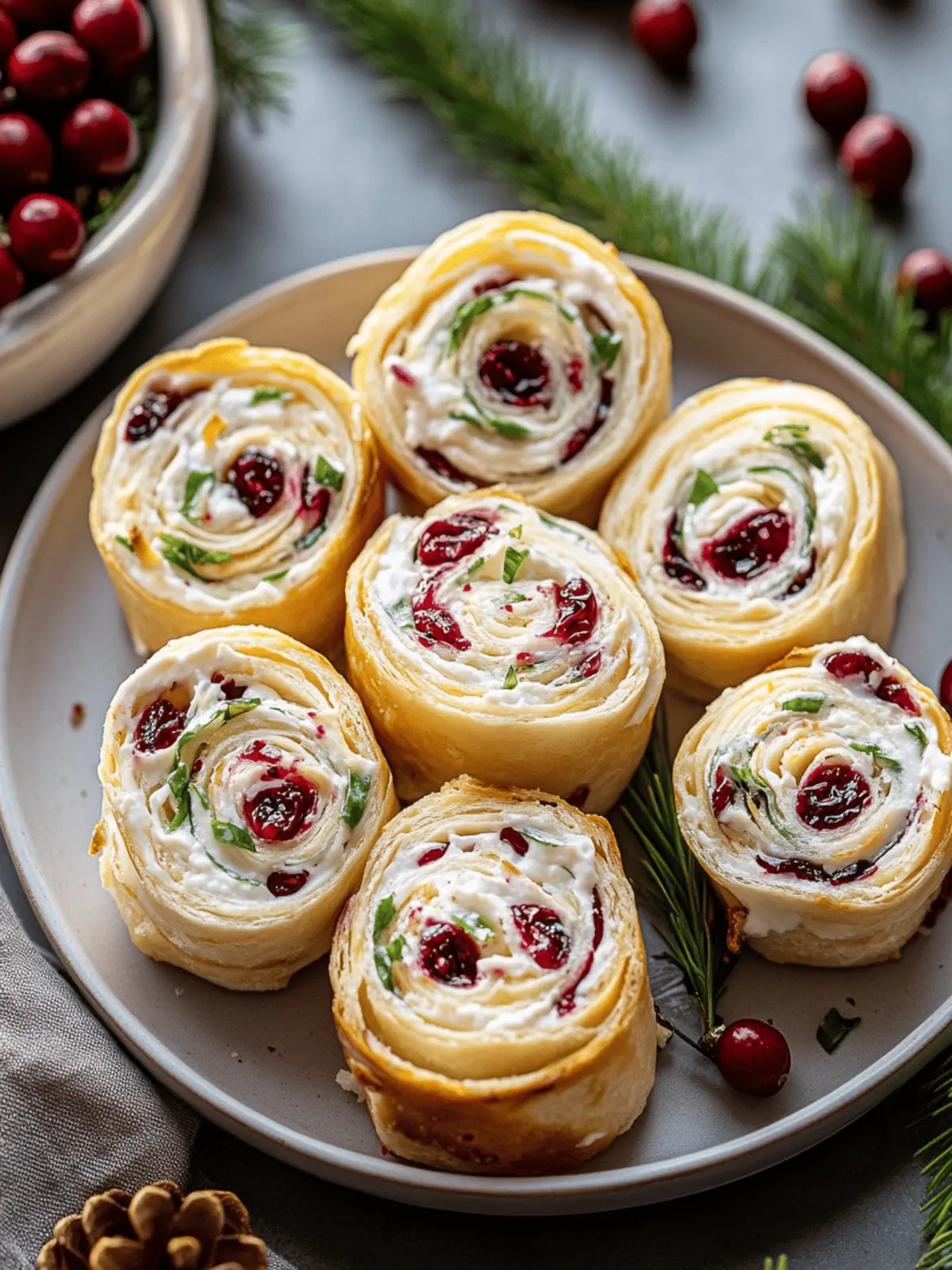 Savory Christmas Cranberry Roll Ups for Effortless Festive Fun 3 Savory Christmas Cranberry Roll Ups