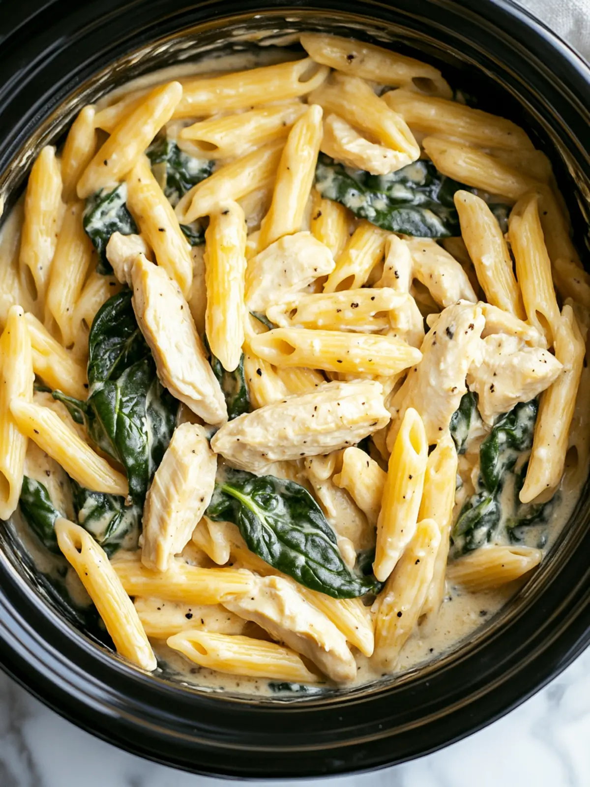 Delicious Crockpot Chicken and Spinach Pasta You'll Love 5 Crockpot Chicken and Spinach Pasta