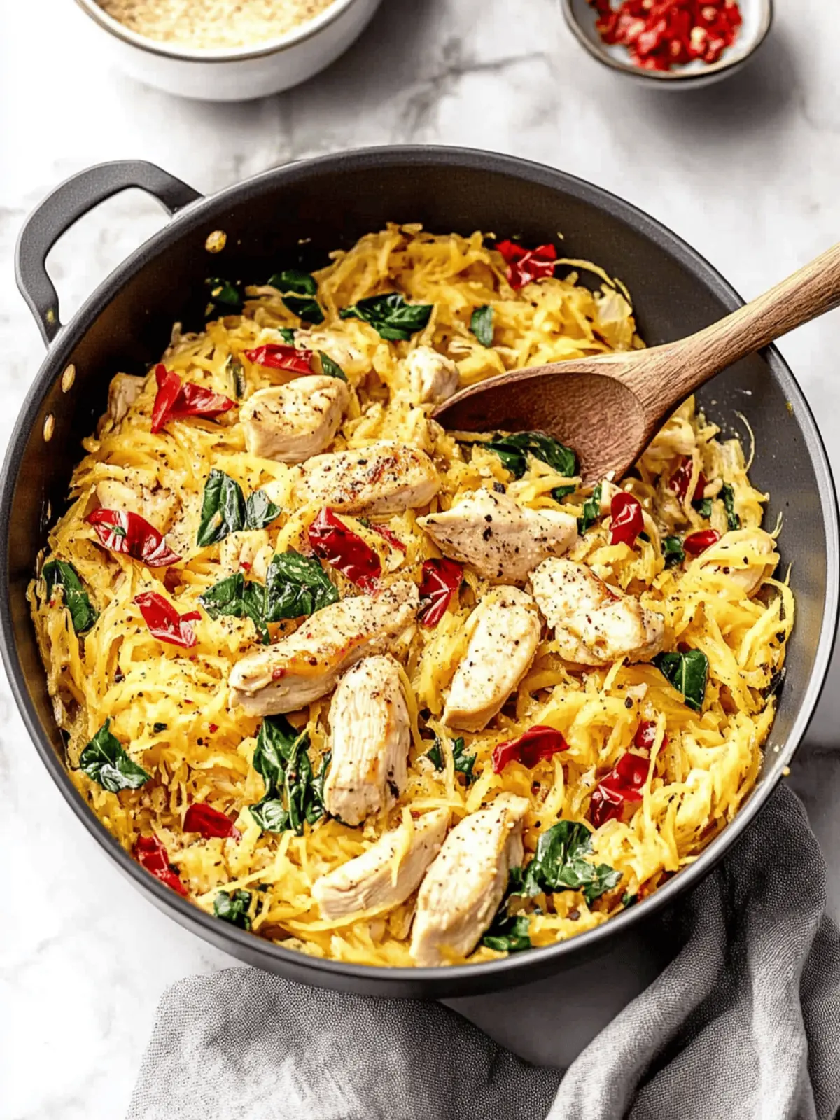 Tuscan Chicken and Spaghetti Squash