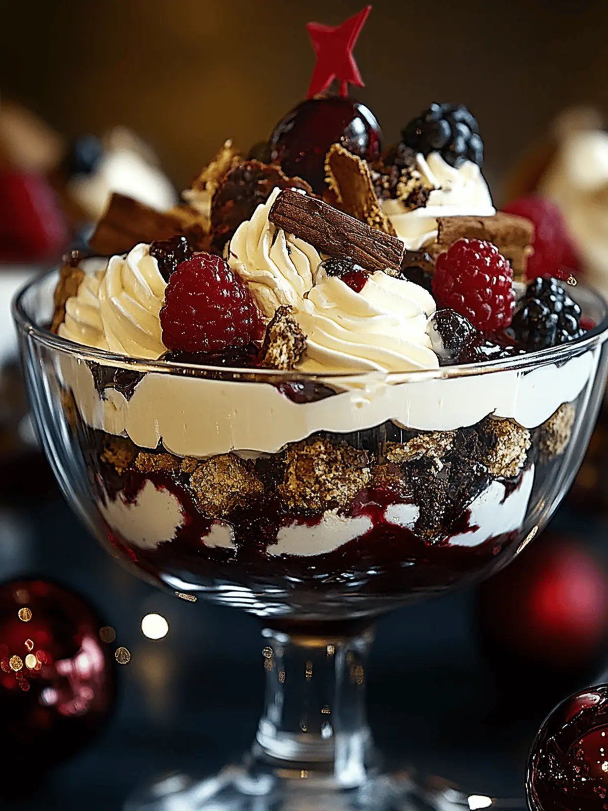 Black Forest Trifle for Christmas