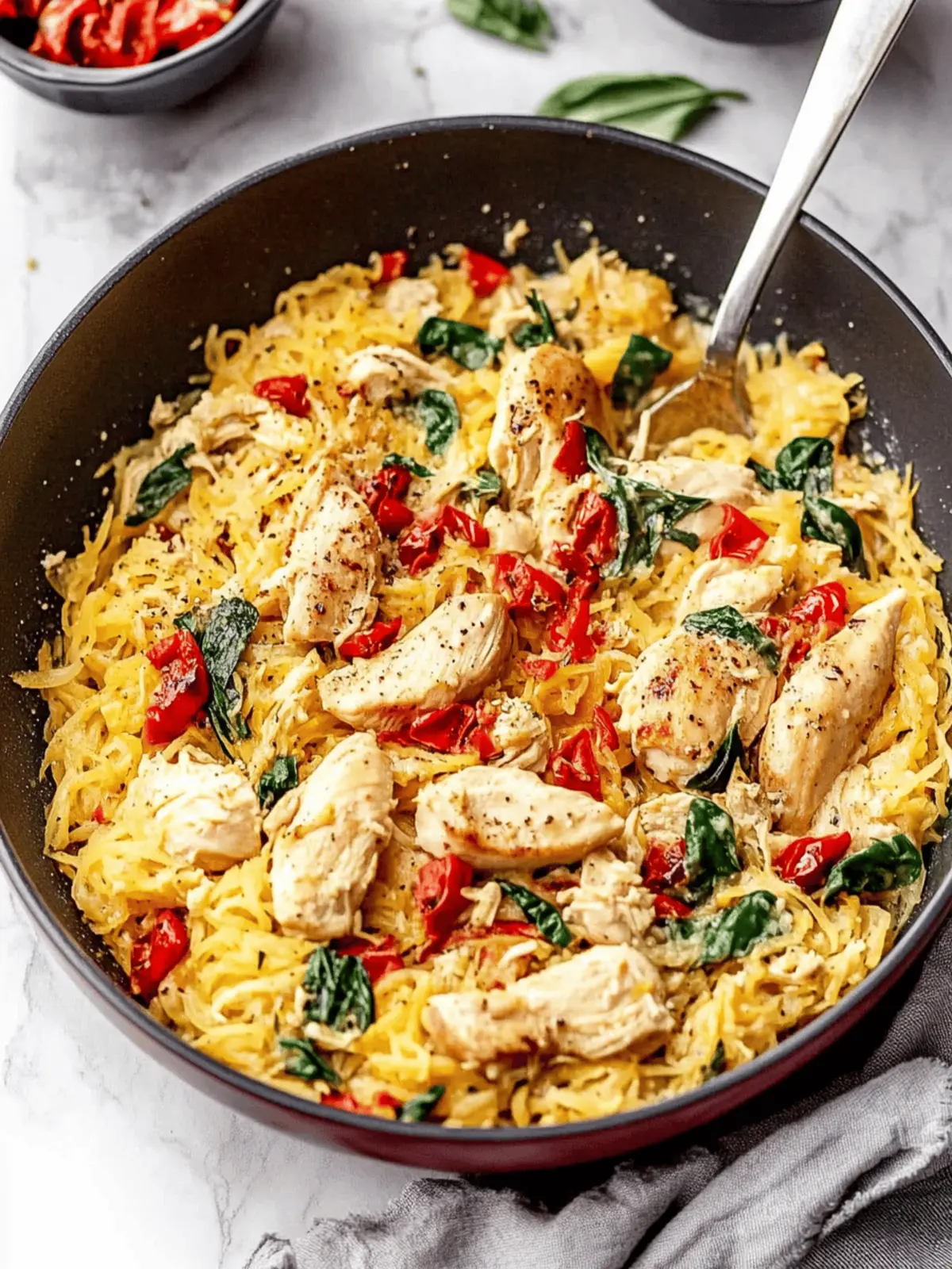 Tuscan Chicken and Spaghetti Squash