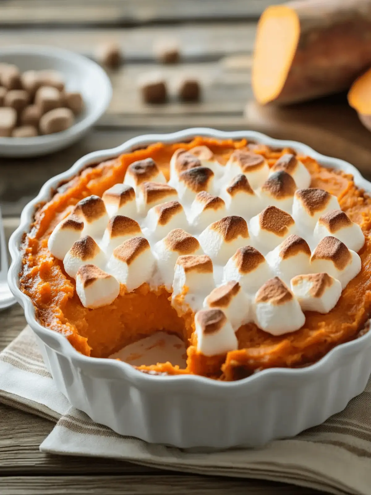 Healthier Sweet Potato Casserole With Marshmallows