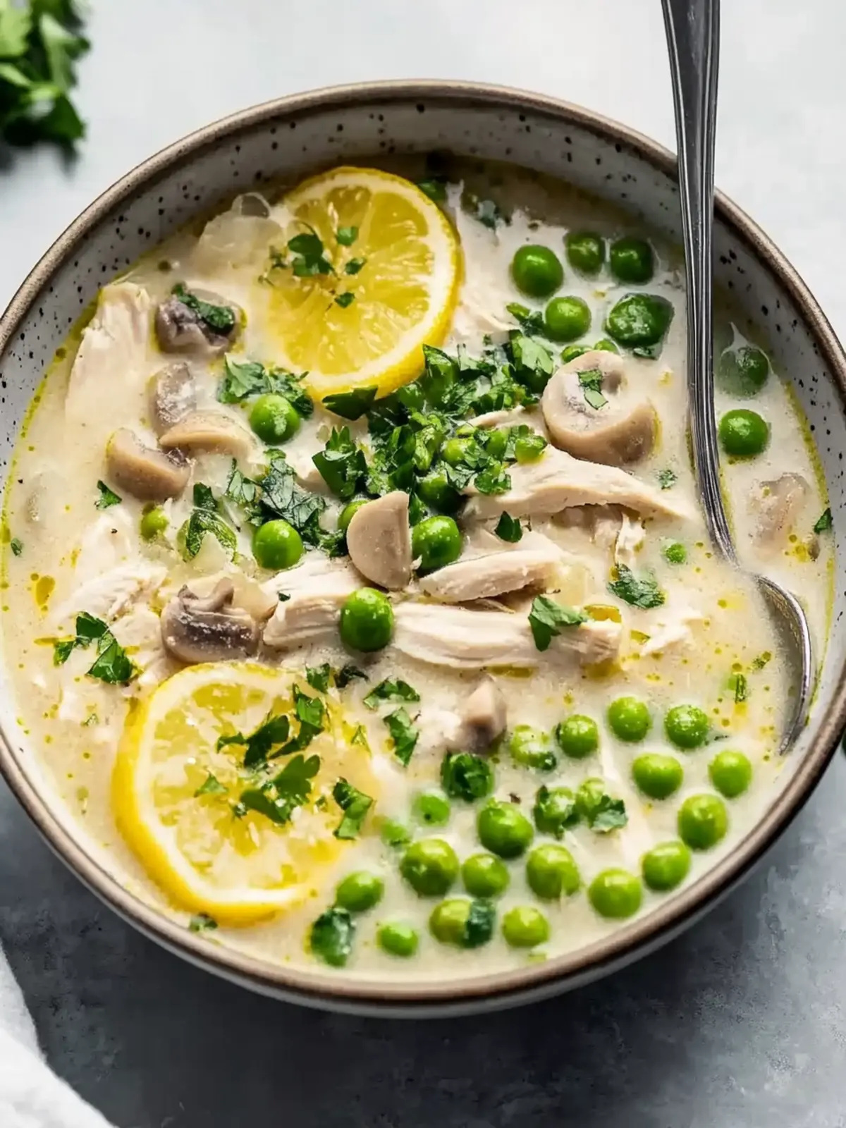 Delicious Creamy Chicken Soup with Peas for Cozy Days 2 Creamy Chicken Soup with Peas