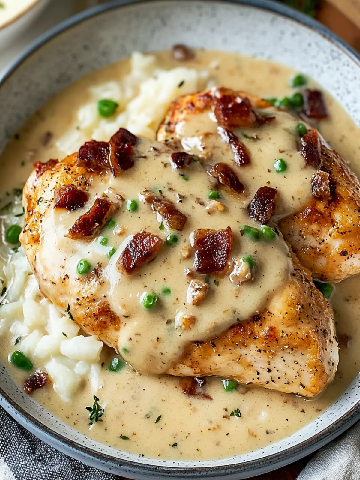 Savory Easy Stovetop Smothered Chicken with Bacon Gravy 5 Easy Stovetop Smothered Chicken