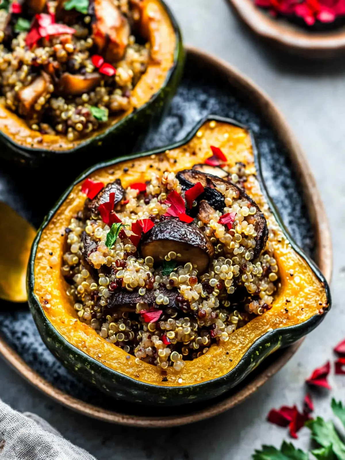 Mushroom and Quinoa Stuffed Acorn Squash Delight 4 Mushroom and Quinoa Stuffed Acorn Squash