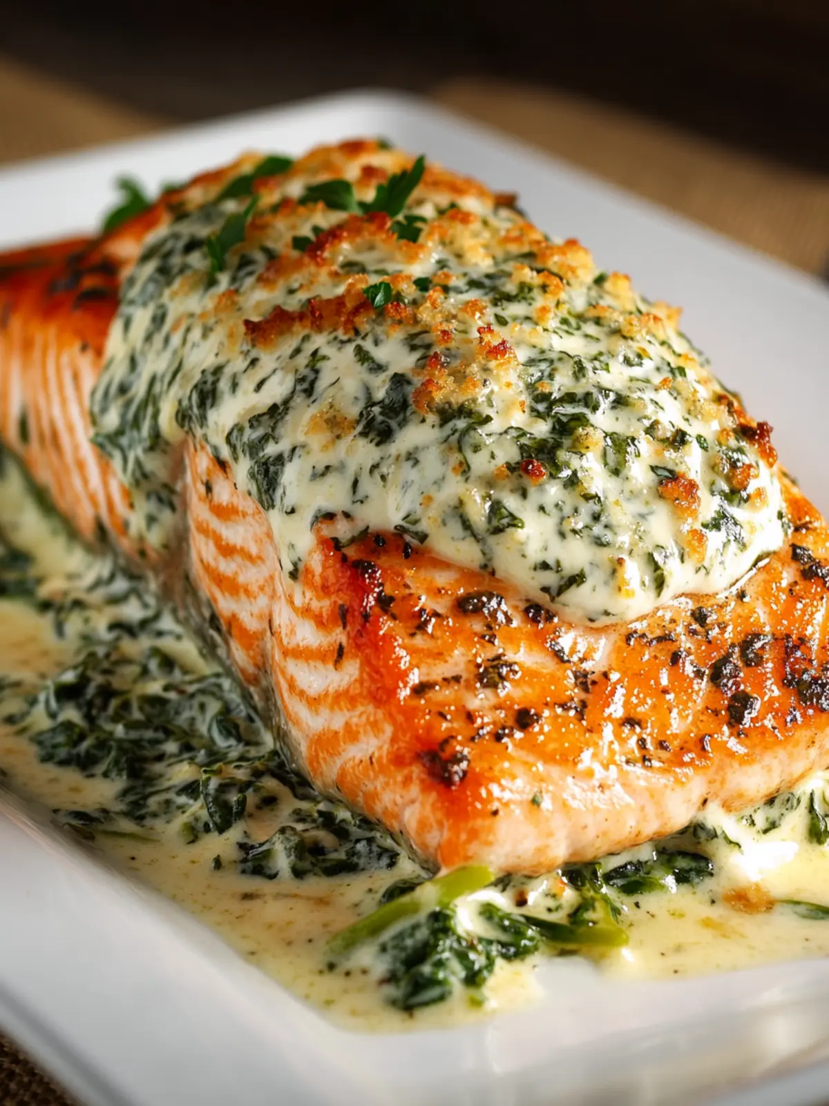 Irresistible Stuffed Salmon with Cream Cheese & Spinach Delight 3 Stuffed Salmon with Cream Cheese & Spinach