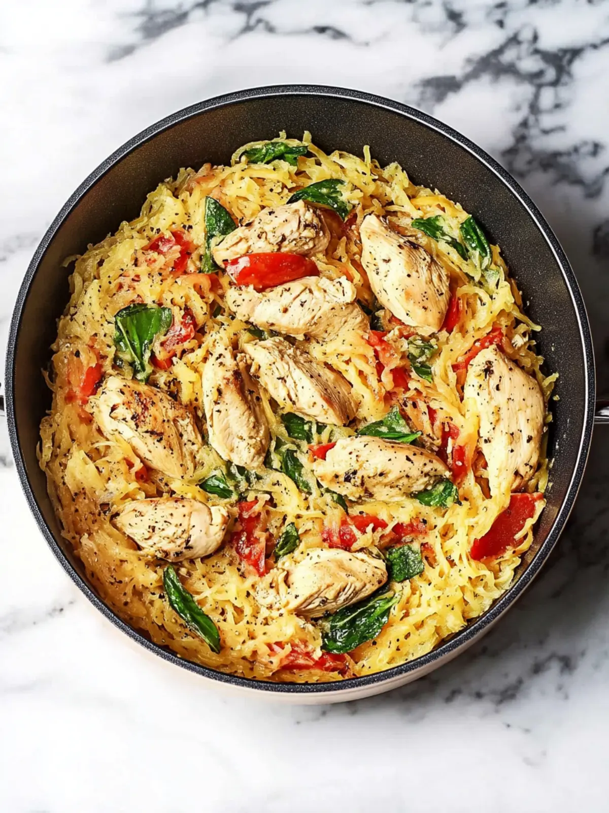 Creamy Tuscan Chicken and Spaghetti Squash Delight 2 Tuscan Chicken and Spaghetti Squash