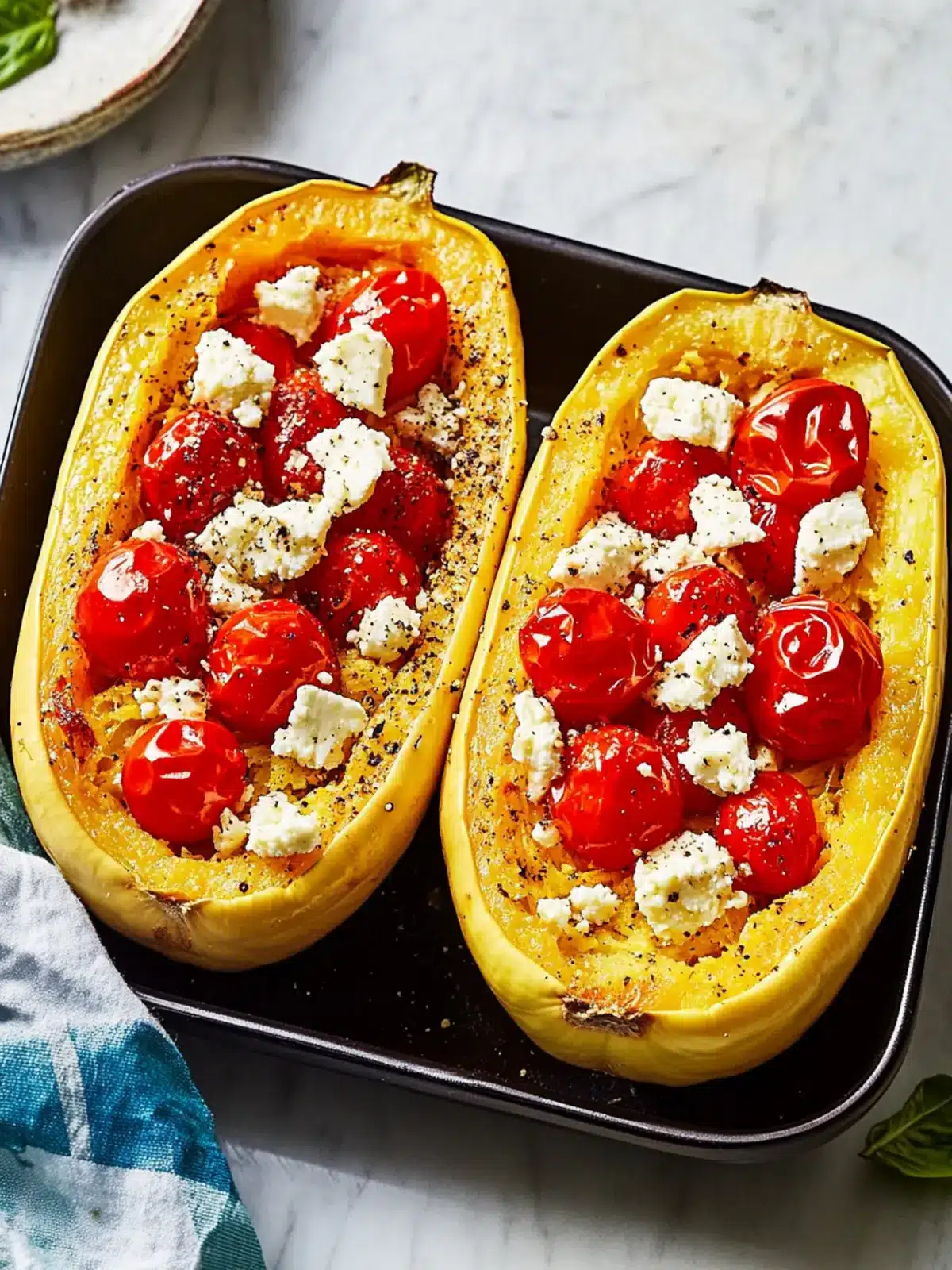 Baked Feta & Tomato Spaghetti Squash: A Flavorful Delight 5 Baked Feta & Tomato Spaghetti Squash