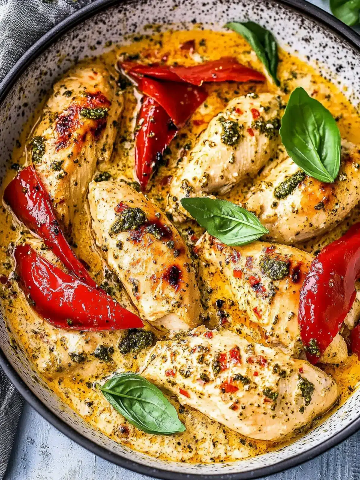 Savory Creamy Pesto Chicken with Sun-Dried Tomatoes Delight 5 Creamy Pesto Chicken