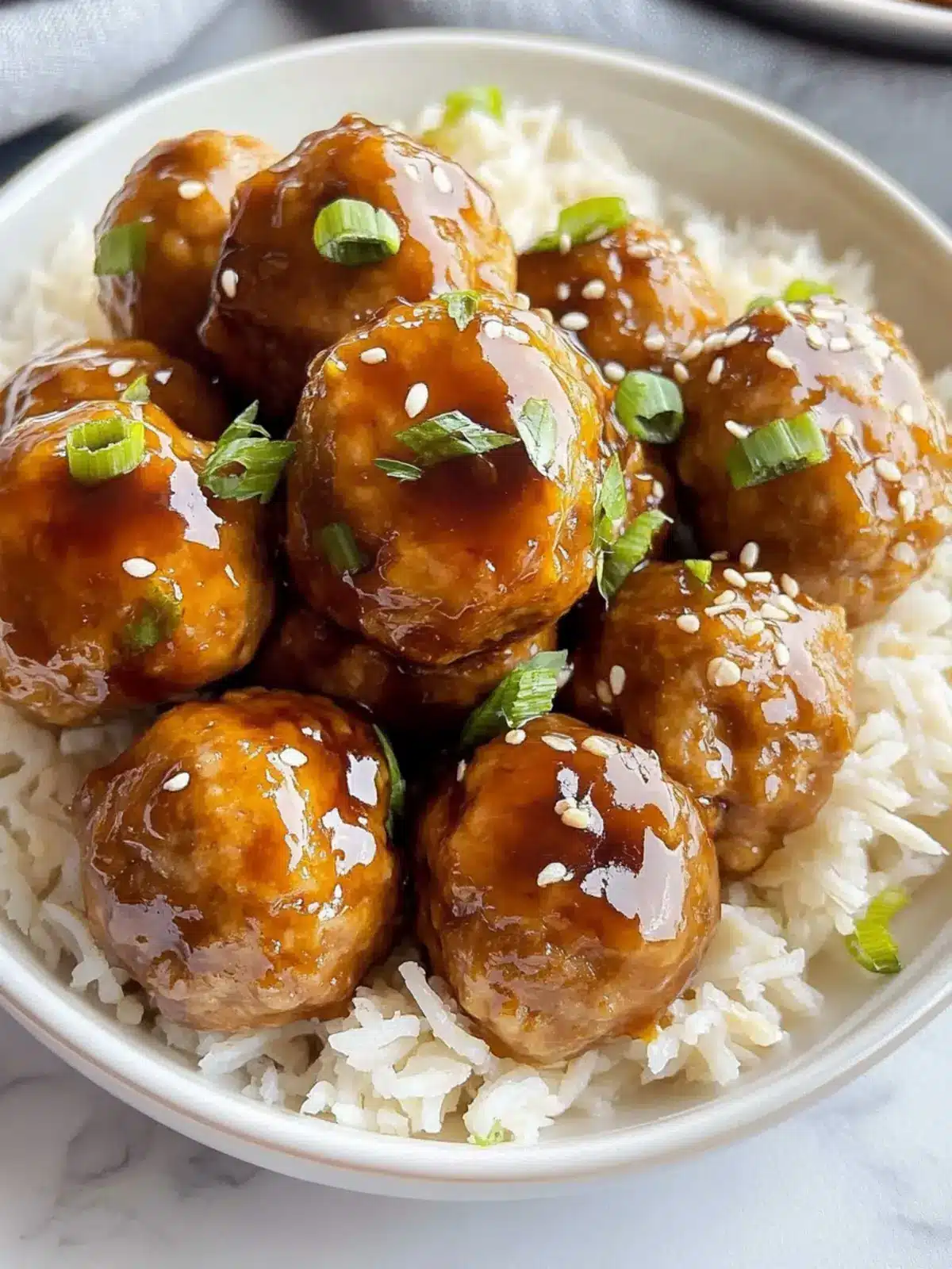 Sweet and Savory Pineapple Teriyaki Chicken Meatballs 5 Pineapple Teriyaki Chicken Meatballs