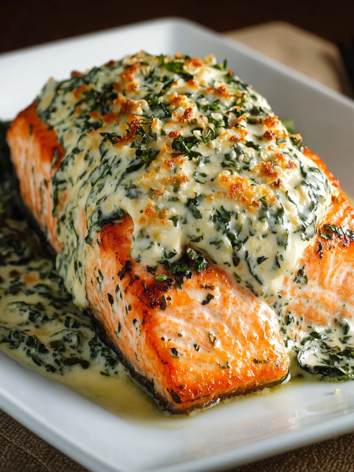 Irresistible Stuffed Salmon with Cream Cheese & Spinach Delight 4 Stuffed Salmon with Cream Cheese & Spinach