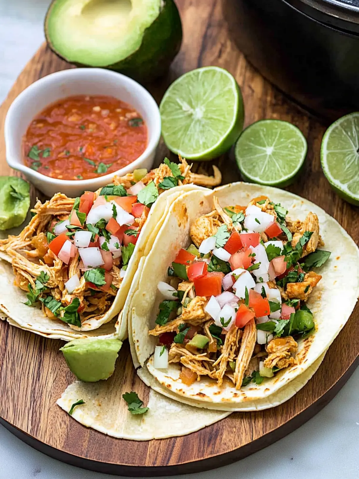 Savory Slow Cooker Chicken Tacos for Effortless Weeknight Bliss 4 Slow Cooker Chicken Tacos