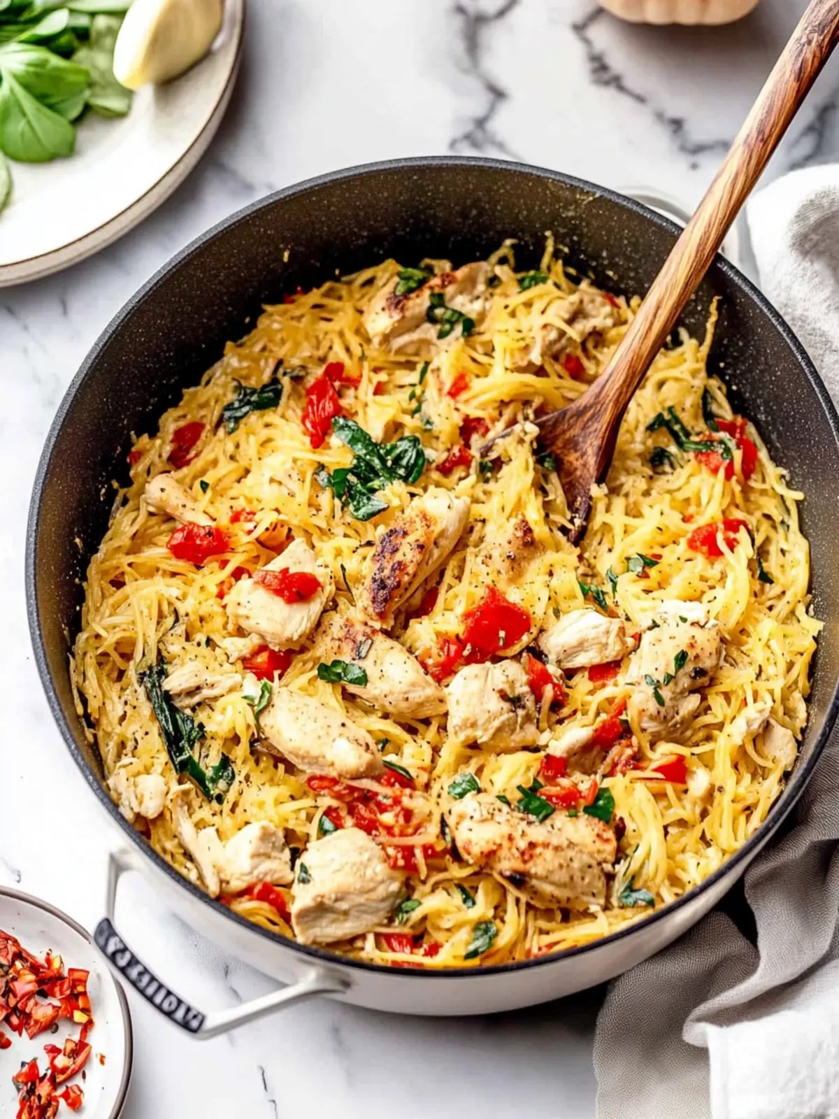 Delicious Tuscan Chicken and Spaghetti Squash You’ll Adore 5 Tuscan Chicken and Spaghetti Squash