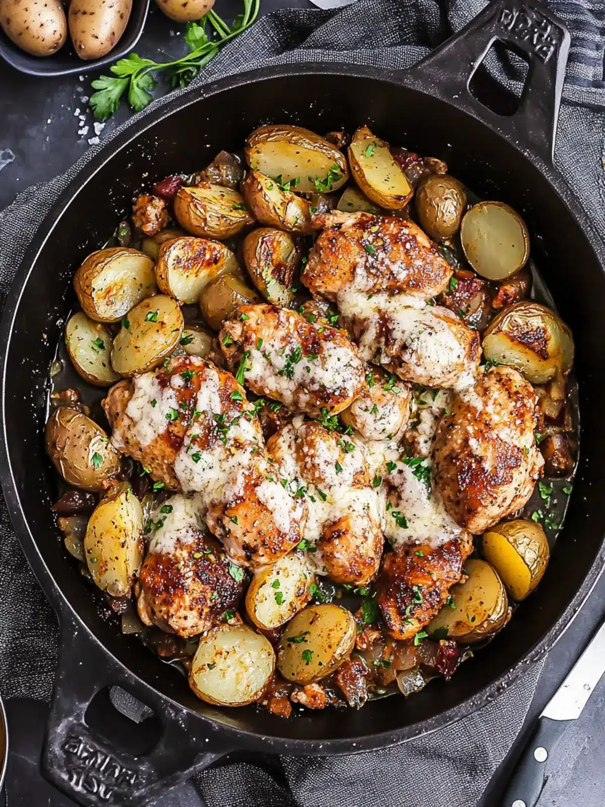 Garlic Parmesan Chicken and Potatoes You’ll Crave Tonight 4 Garlic Parmesan Chicken and Potatoes