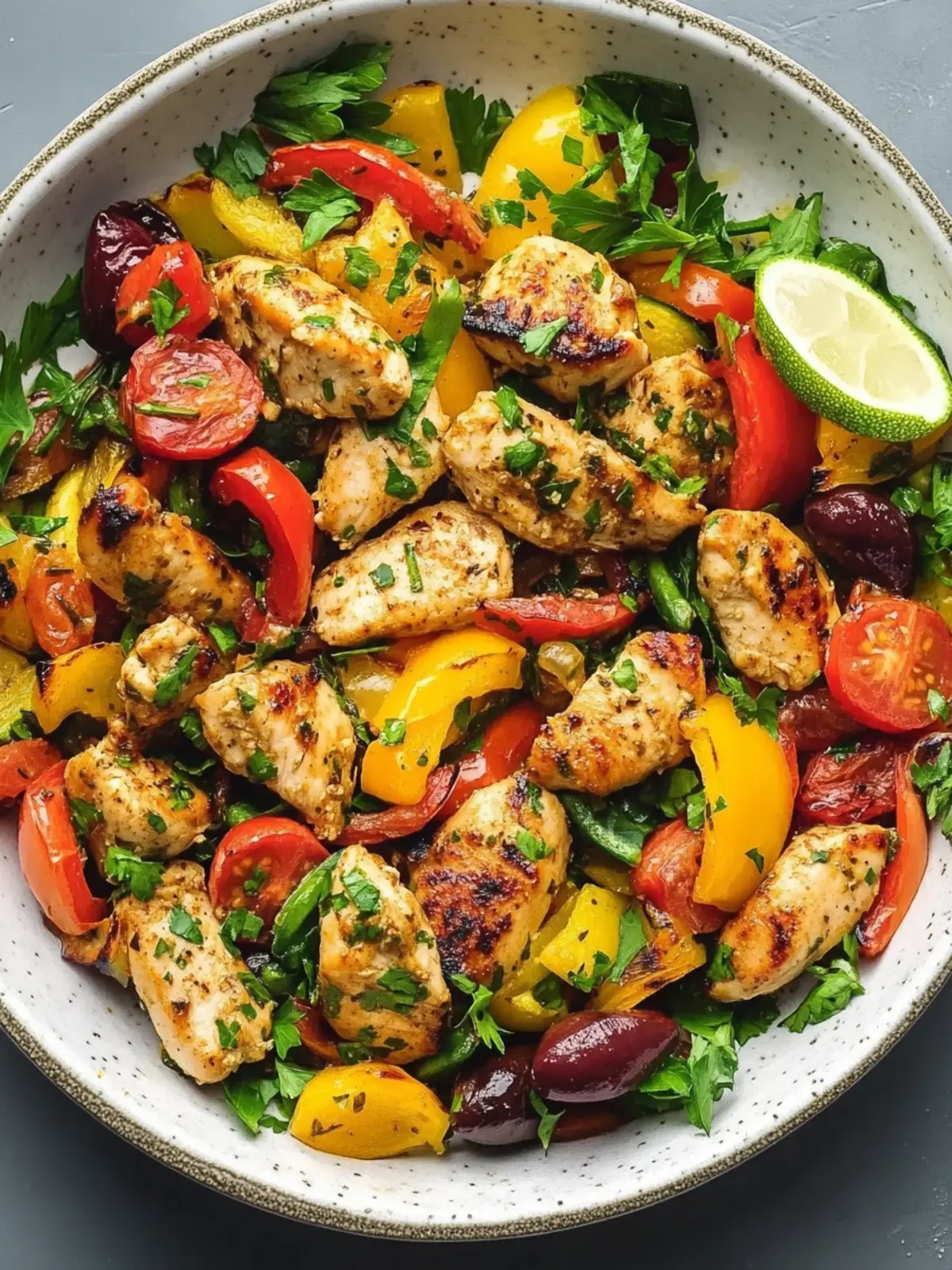 Mediterranean Chicken Stir Fry with Feta and Fresh Veggies 5 Mediterranean Chicken Stir Fry