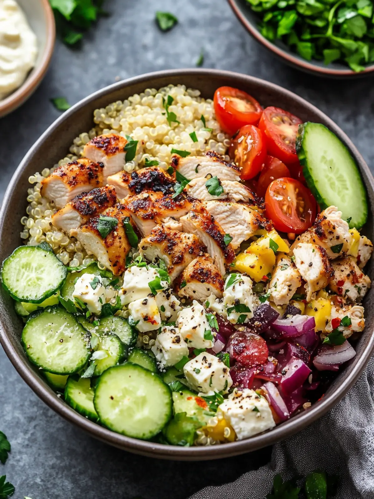 Savor the Flavor: Greek Chicken Quinoa Bowl Delight 5 Greek Chicken Quinoa Bowl