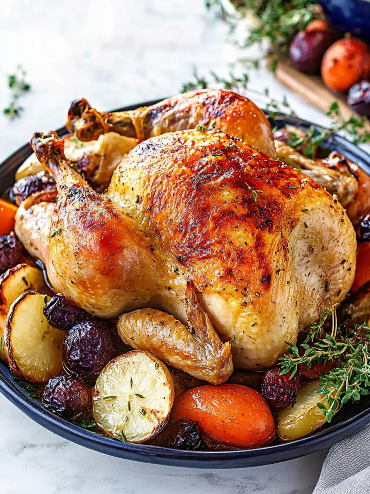 Savory Whole Roasted Chicken with Herb-Infused Veggies 4 Whole Roasted Chicken