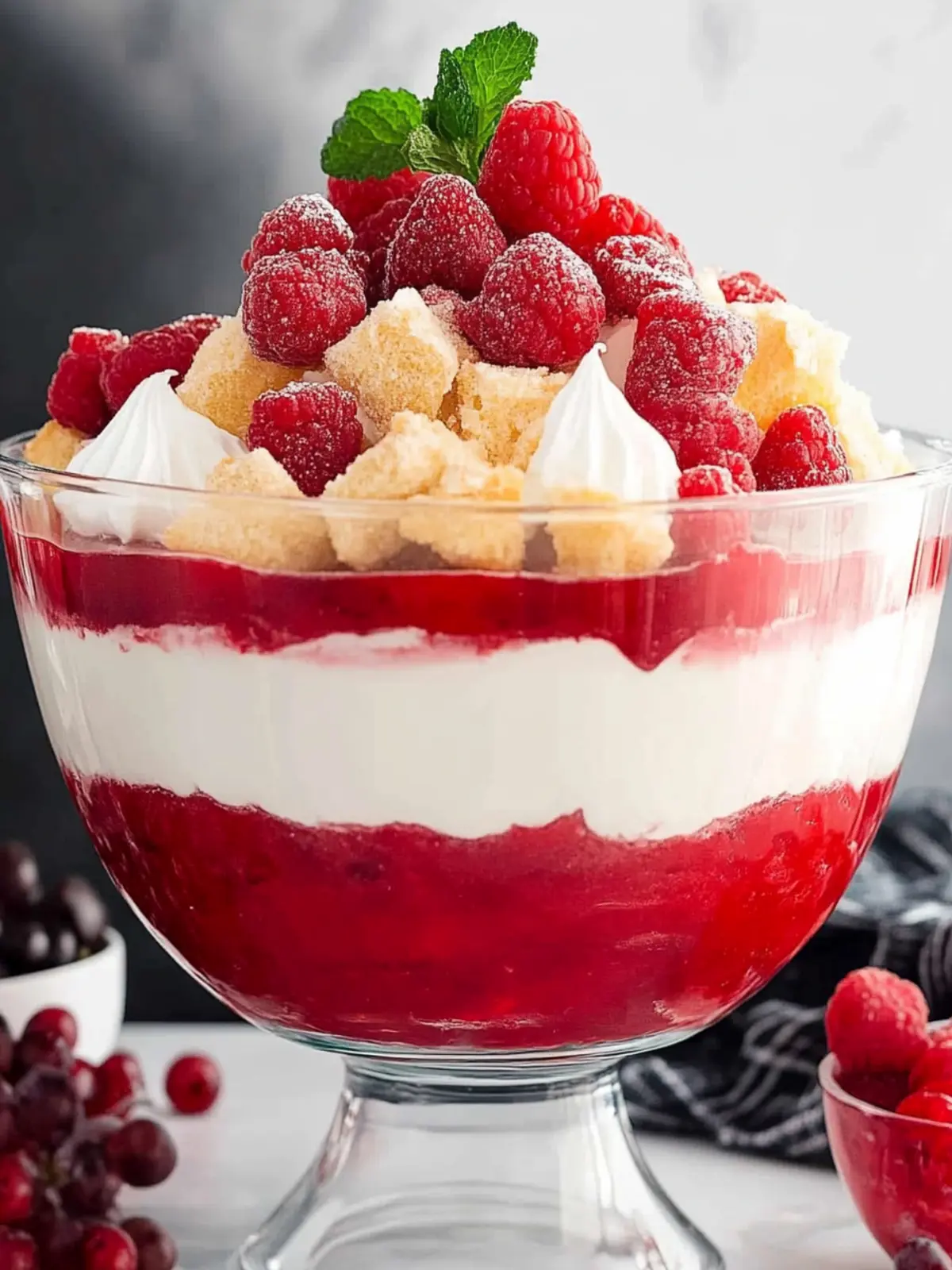 Delicious Christmas Trifle with Strawberries and Raspberries 5 Christmas Trifle